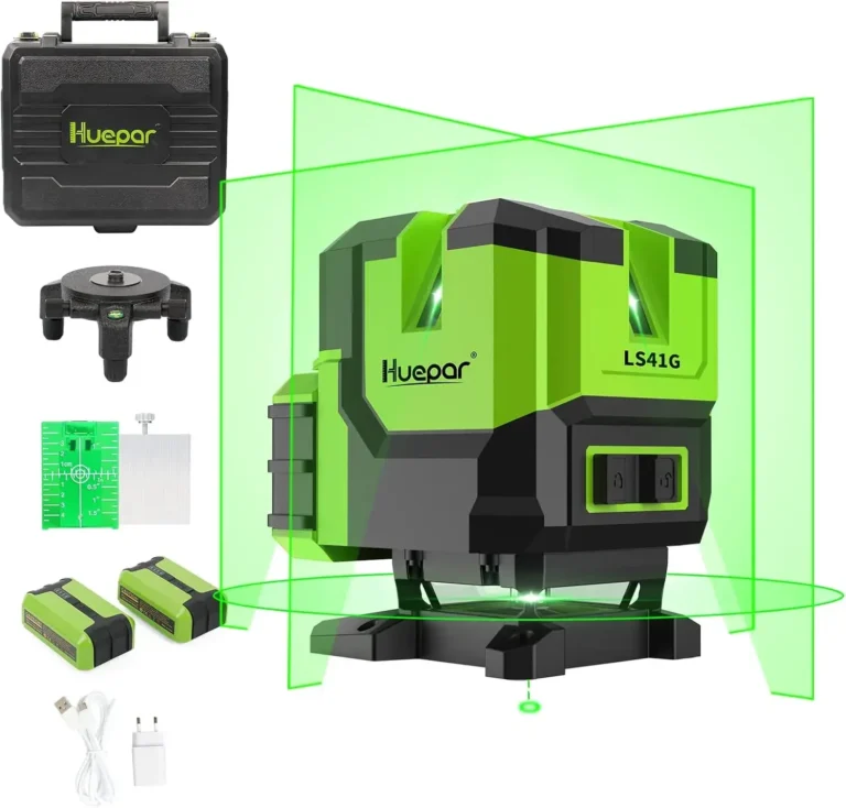 Huepar LS41G : notre avis sur ce laser d’équerrage à quatre verticales